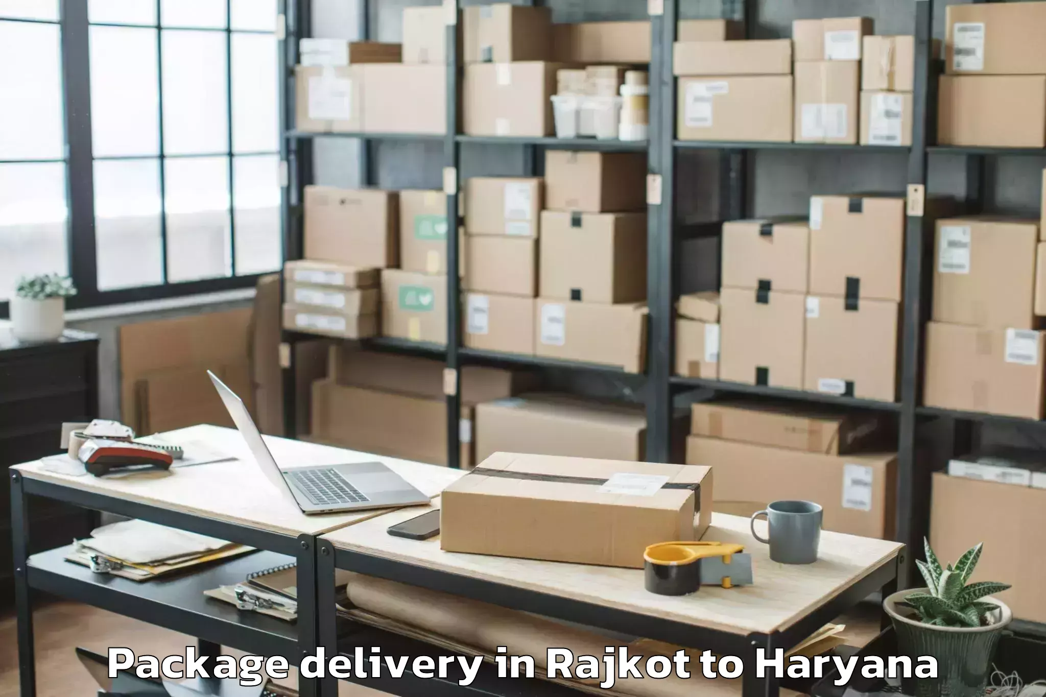 Quality Rajkot to Gharaunda Package Delivery